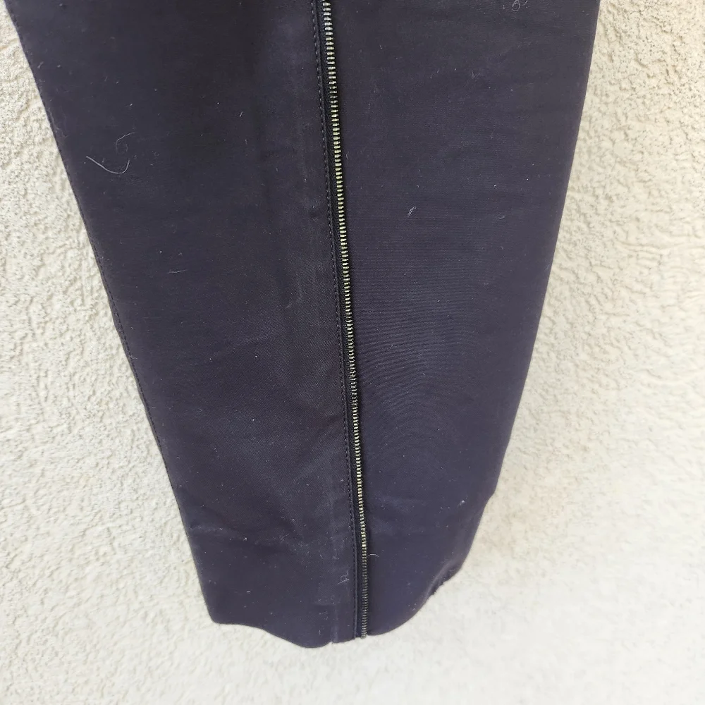 ST JOHN Women's Pants Size 12 Black Side Piping Made USA Straight Leg - Picture 6 of 9